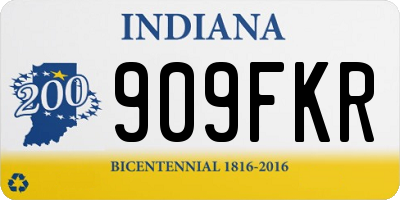 IN license plate 909FKR