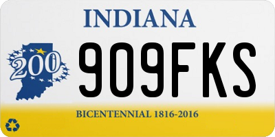 IN license plate 909FKS