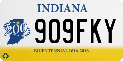 IN license plate 909FKY