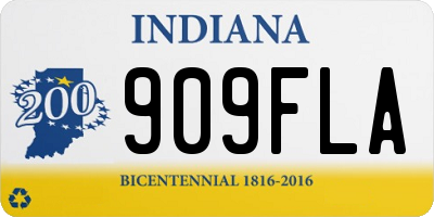 IN license plate 909FLA