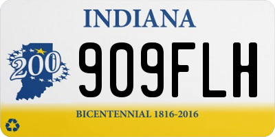 IN license plate 909FLH