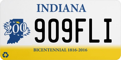 IN license plate 909FLI
