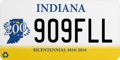 IN license plate 909FLL
