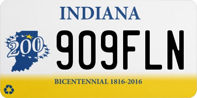 IN license plate 909FLN