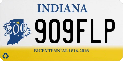 IN license plate 909FLP