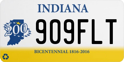 IN license plate 909FLT
