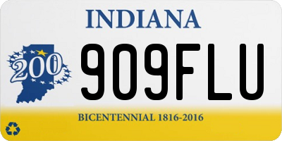 IN license plate 909FLU