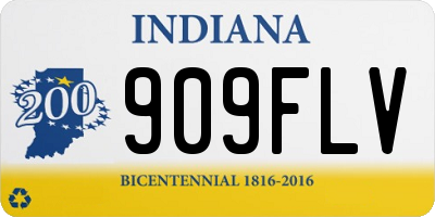 IN license plate 909FLV