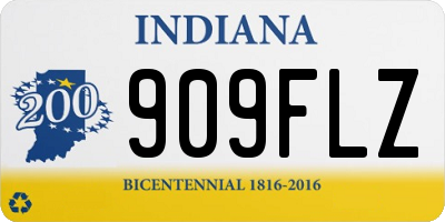 IN license plate 909FLZ