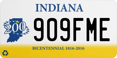 IN license plate 909FME