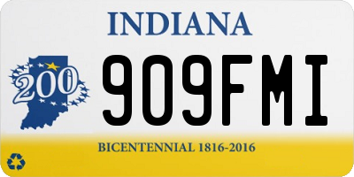 IN license plate 909FMI