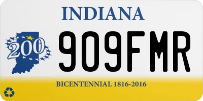IN license plate 909FMR
