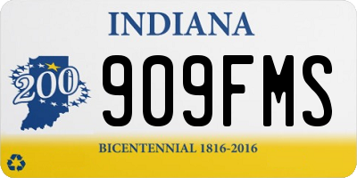 IN license plate 909FMS