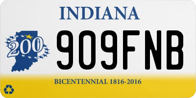 IN license plate 909FNB