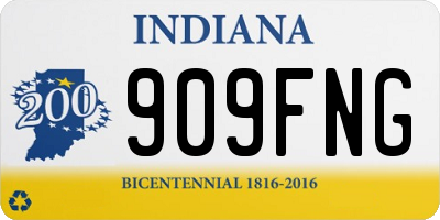 IN license plate 909FNG
