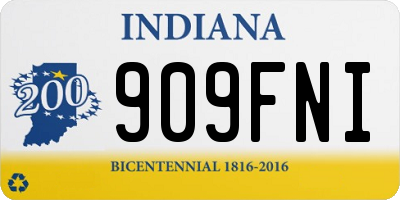 IN license plate 909FNI