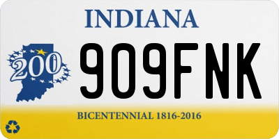 IN license plate 909FNK