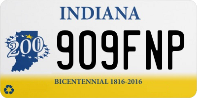 IN license plate 909FNP
