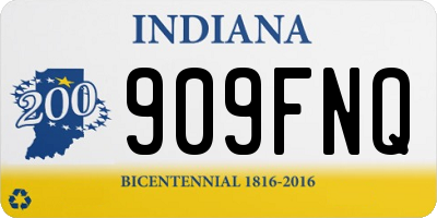 IN license plate 909FNQ