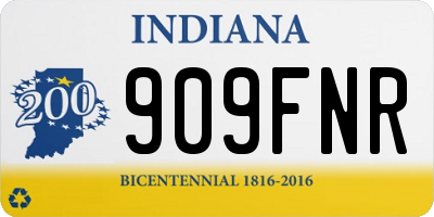 IN license plate 909FNR