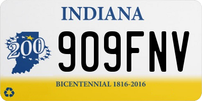IN license plate 909FNV