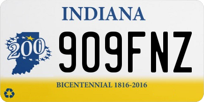 IN license plate 909FNZ