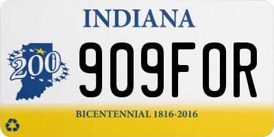 IN license plate 909FOR