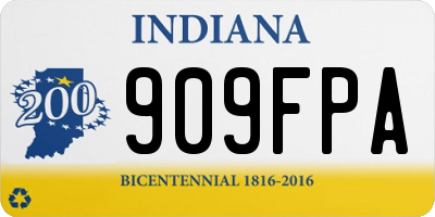 IN license plate 909FPA