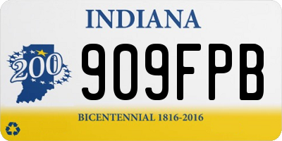 IN license plate 909FPB