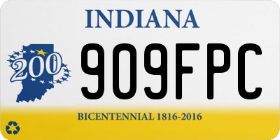 IN license plate 909FPC