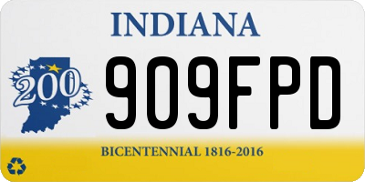 IN license plate 909FPD