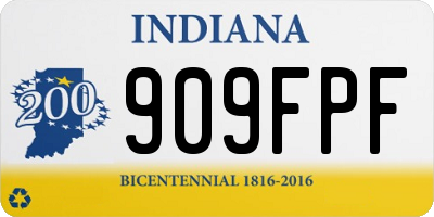 IN license plate 909FPF