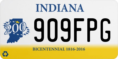 IN license plate 909FPG