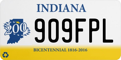 IN license plate 909FPL