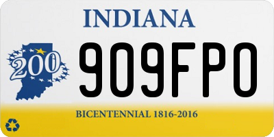 IN license plate 909FPO