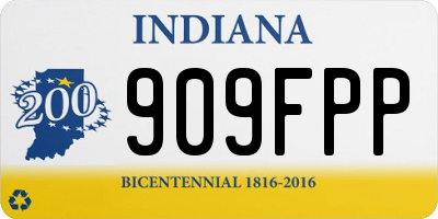 IN license plate 909FPP