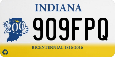 IN license plate 909FPQ