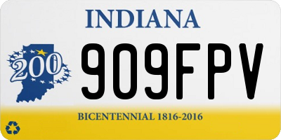 IN license plate 909FPV