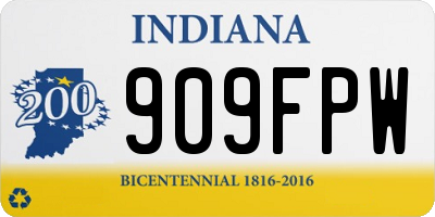 IN license plate 909FPW