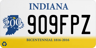 IN license plate 909FPZ