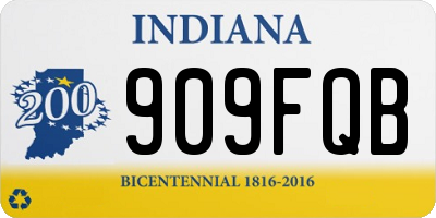 IN license plate 909FQB
