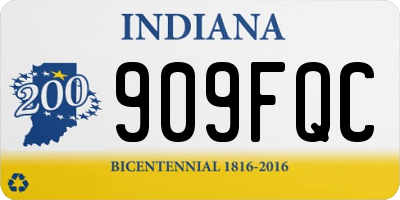 IN license plate 909FQC