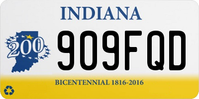 IN license plate 909FQD