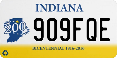 IN license plate 909FQE