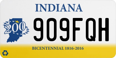 IN license plate 909FQH