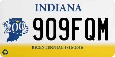 IN license plate 909FQM
