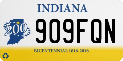 IN license plate 909FQN