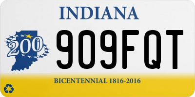 IN license plate 909FQT