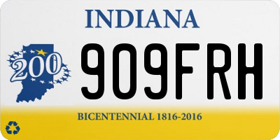 IN license plate 909FRH