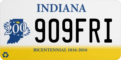 IN license plate 909FRI